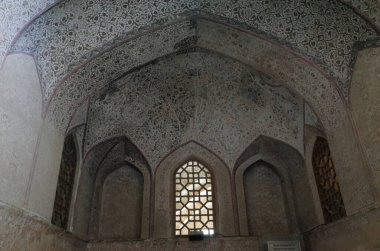 İsfahan, İran- 22 Mart 2017: Şah Abbas Sarayı Müzesi 'nde fotoğraflar