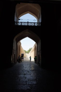 İsfahan, İran- 22 Mart 2017: Şah Abbas Sarayı Müzesi 'nde fotoğraflar