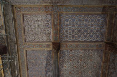 İsfahan, İran- 22 Mart 2017: Şah Abbas Sarayı Müzesi 'nde fotoğraflar