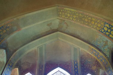 İsfahan, İran- 22 Mart 2017: Şah Abbas Sarayı Müzesi 'nde fotoğraflar