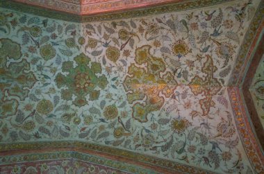 İsfahan, İran- 22 Mart 2017: Şah Abbas Sarayı Müzesi 'nde fotoğraflar