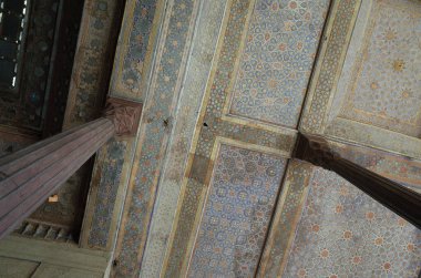 İsfahan, İran- 22 Mart 2017: Şah Abbas Sarayı Müzesi 'nde fotoğraflar