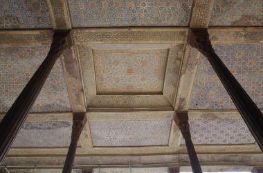 İsfahan, İran- 22 Mart 2017: Şah Abbas Sarayı Müzesi 'nde fotoğraflar