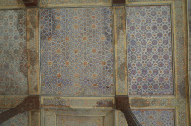 İsfahan, İran- 22 Mart 2017: Şah Abbas Sarayı Müzesi 'nde fotoğraflar