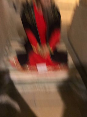 Şiraz, İran- 28 Mart 2017: Müzedeki balmumundan yapılmış heykellerin fotoğrafları