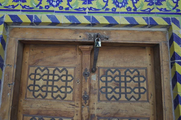 Esfahan Iran Settembre 2015 Foto Ornamenti Islamici Legno Nella Città — Foto Stock