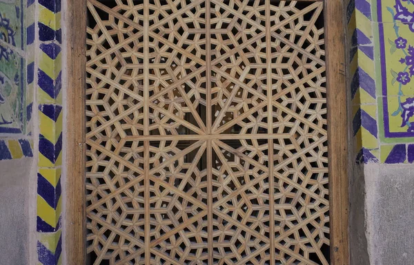 Esfahan Iran September 2015 Photo Islamic Ornaments Wood Esfahan City — стокове фото