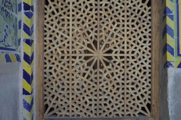 Esfahan Iran September 2015 Photo Islamic Ornaments Wood Esfahan City — стокове фото