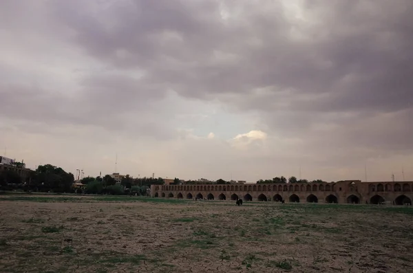 Esfahan Iran Szeptember 2015 Fotó Történelmi Híd Esfahan Város — Stock Fotó