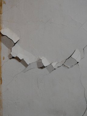 Duvardaki çatlakların yakın plan fotoğrafı