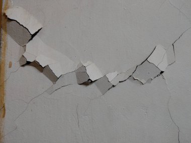 Duvardaki çatlakların yakın plan fotoğrafı