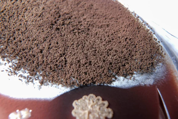 Macro Foto Crecimiento Hongos Placa Agar Chocolate —  Fotos de Stock