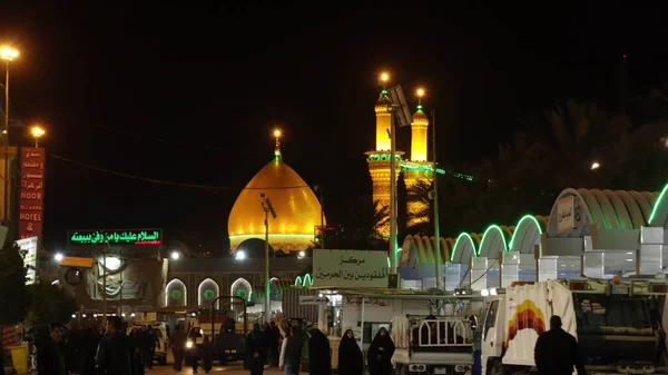 Karbala Irak Februari 2015 Foton Imam Husien Shrinei Karbala Stad — Stockfoto