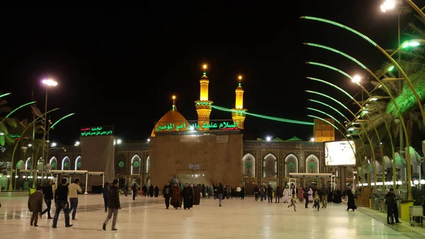 Karbala Irak Februari 2015 Foton Imam Husien Shrinei Karbala Stad — Stockfoto