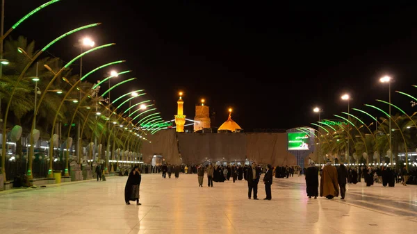 Karbala Irak Februari 2015 Foton Imam Husien Shrinei Karbala Stad — Stockfoto