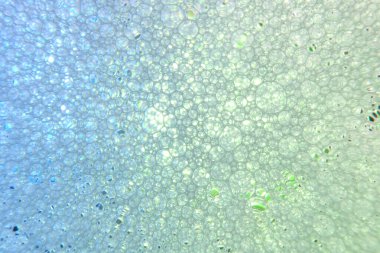 renkli sabun köpüğünün makro fotoğrafı