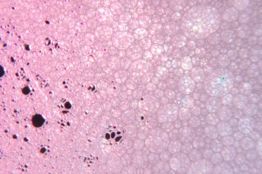 renkli sabun köpüğünün makro fotoğrafı