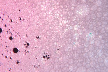 renkli sabun köpüğünün makro fotoğrafı