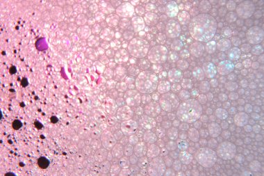 renkli sabun köpüğünün makro fotoğrafı