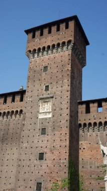 Milan, İtalya - 7 Eylül 2012: Milano 'daki Sforzesco Kalesi' nde trourism fotoğrafı