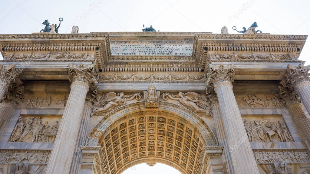 Milan, Italy - September 7, 2012: tourism photo in Milan city places