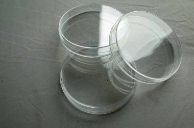 Boş plastik Petri kapları 