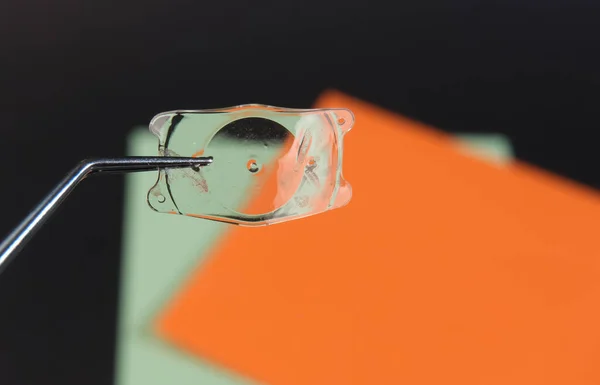 Closeup Photo Implantable Collamer Lens Icl Treating — Stock Photo, Image