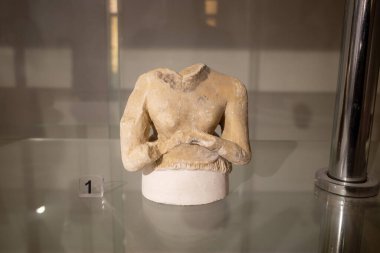 Dhi Qar, Irak - 15 Şubat 2024: Nasiriye 'deki antik Ur Krallığı Müzesi içinde fotoğraf