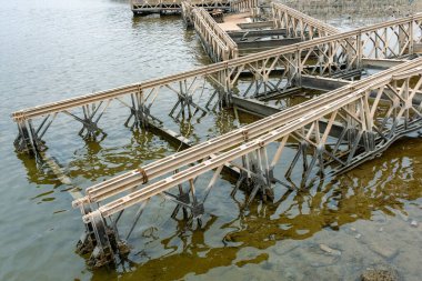 Basrah, Irak - 15 Şubat 2023: Basrah şehrindeki Shatt Alarab nehrinin nehir kenarındaki görüntüler