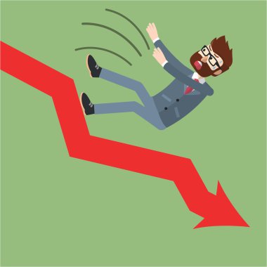 Business man bad diagram