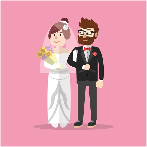 Matrimonio uomo e donna — Vettoriale Stock