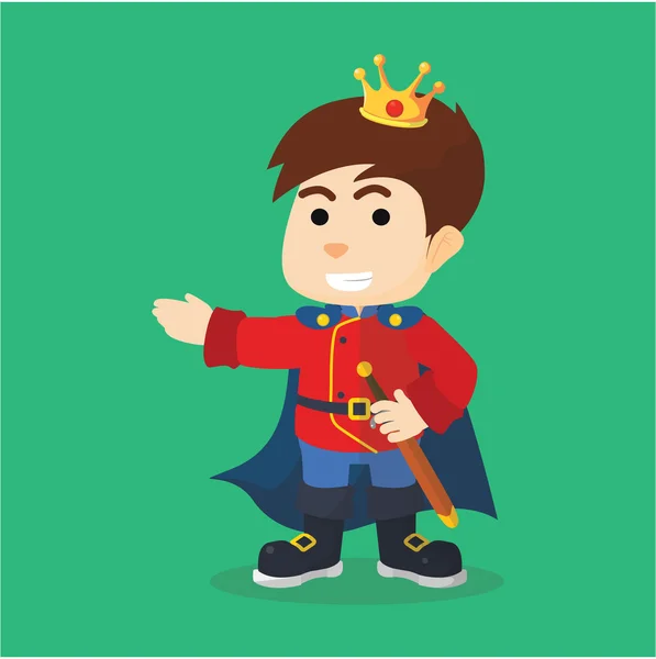 Мальчик в костюме принца — стоковый вектор