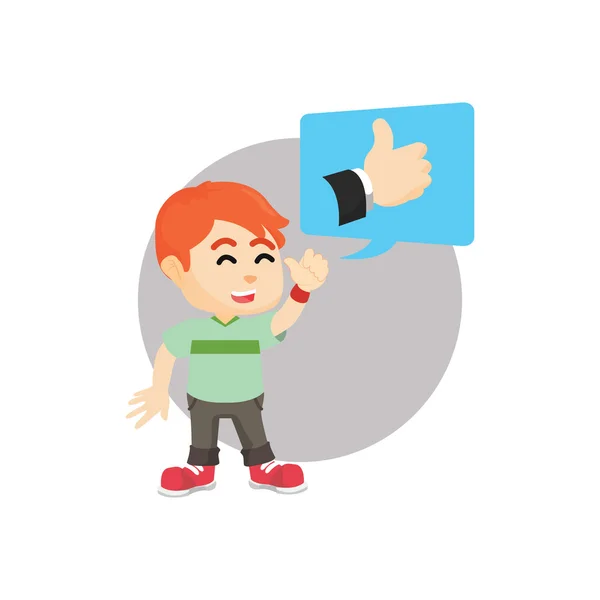 Girl showing thumb up — Stock Vector