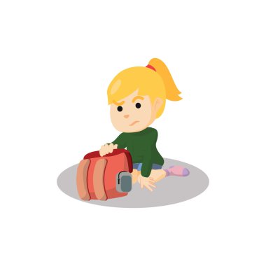 onun çantası ile kız