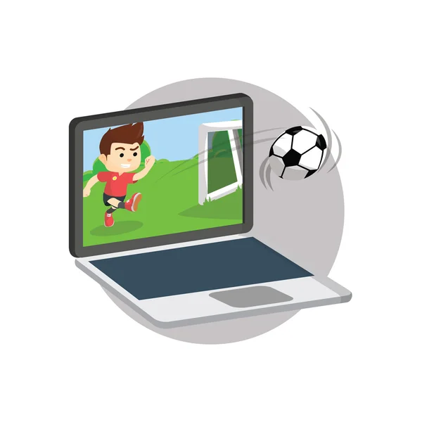 Voetbal online spel — Stockvector
