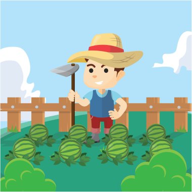 zaman gün karpuz hasat çiftçi kullanarak çocuk 