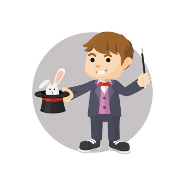 Büyücü çocuk illüstrasyon