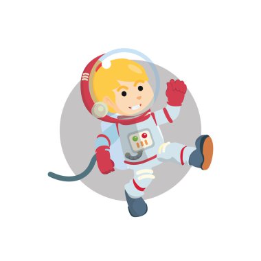 Astronot kız illüstrasyon