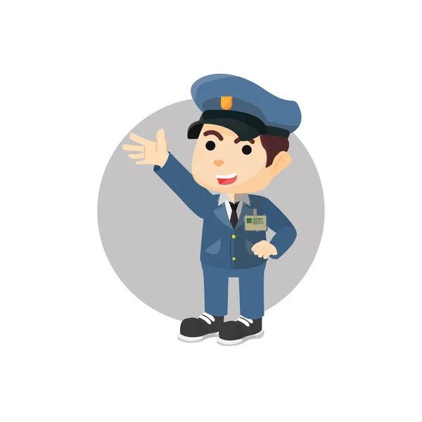 Postman waving hand — Stock Vector