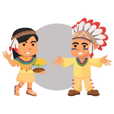 Kız Hint ve çocuk Hint