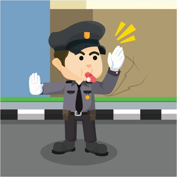 Ilustración de policía de tráfico — Archivo Imágenes Vectoriales