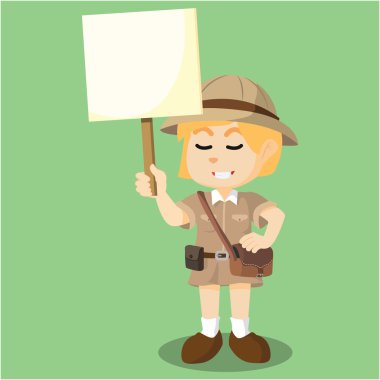 Kız explorer holding işareti