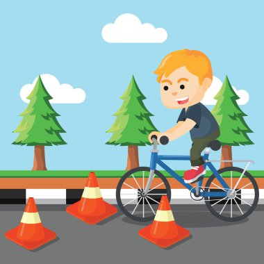 Çocuk binicilik bisiklet engel ile