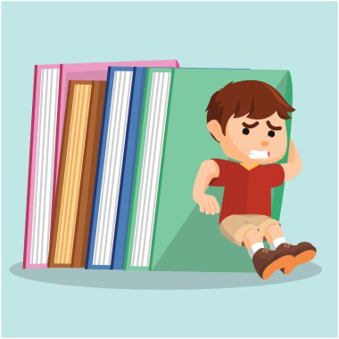 Çocuk dev kitap tutun