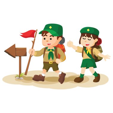 erkek ve kız arrowsign scout