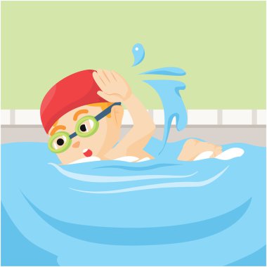 çocuk yüzme athelete