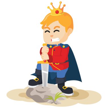 the prince taking out sword clipart