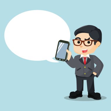 Çocuk holding telefon ile belirtme çizgisi