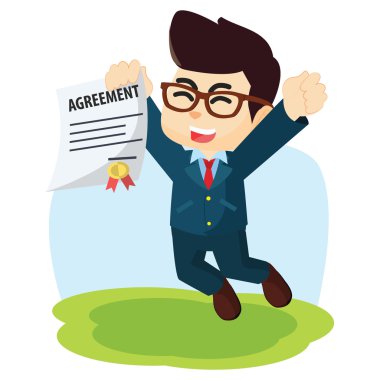 İşadamları atlama ile anlaşma holding