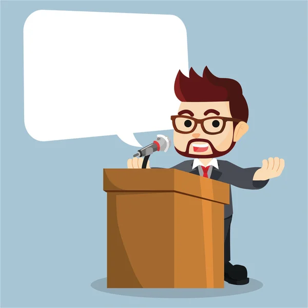 Men giving speech with blank callout — Stock Vector